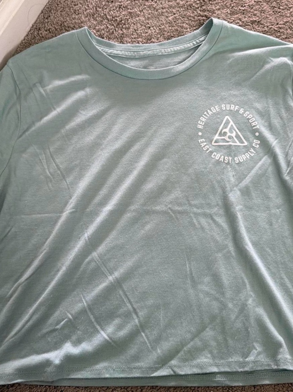 Billabong Sage Green Short Sleeve Tee with Chest Logo